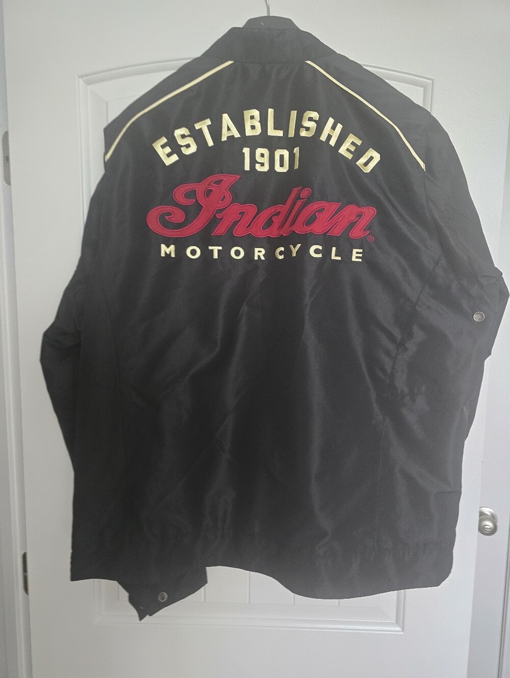 Womens Indian Black Jacket with Cream Stripes - Picture 2 of 2